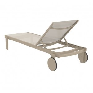 CASABLANCA ΞΑΠΛΩΣΤΡΑ TAUPE/TAUPE ΑΛΟΥΜ-ΠΟΛ/ΝΙΟΥ 74x190x31εκ.