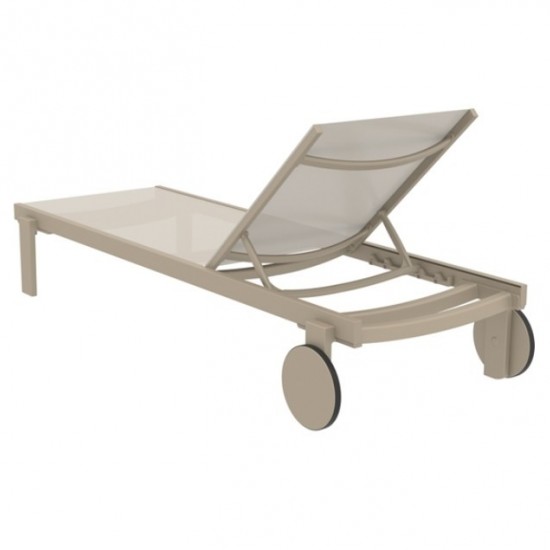 CASABLANCA ΞΑΠΛΩΣΤΡΑ TAUPE/TAUPE ΑΛΟΥΜ-ΠΟΛ/ΝΙΟΥ 74x190x31εκ.