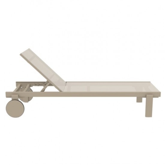 CASABLANCA ΞΑΠΛΩΣΤΡΑ TAUPE/TAUPE ΑΛΟΥΜ-ΠΟΛ/ΝΙΟΥ 74x190x31εκ.