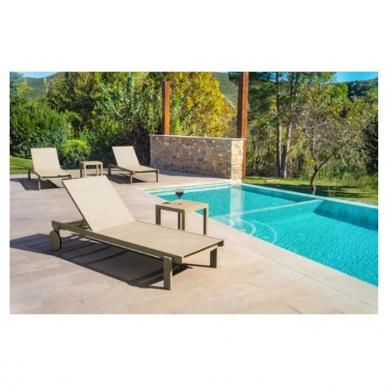 CASABLANCA ΞΑΠΛΩΣΤΡΑ TAUPE/TAUPE ΑΛΟΥΜ-ΠΟΛ/ΝΙΟΥ 74x190x31εκ.