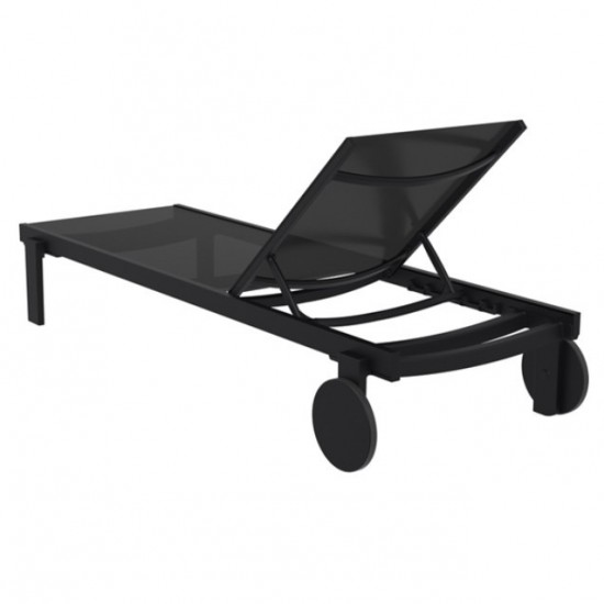 CASABLANCA ΞΑΠΛΩΣΤΡΑ BLACK/BLACK ΑΛΟΥΜ-ΠΟΛ/ΝΙΟΥ 74x190x31εκ.