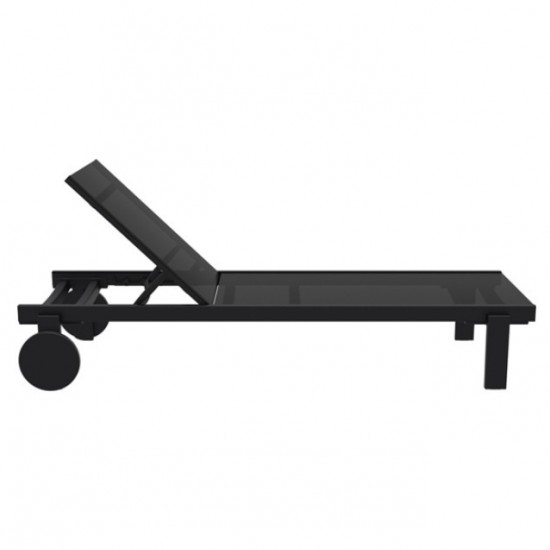 CASABLANCA ΞΑΠΛΩΣΤΡΑ BLACK/BLACK ΑΛΟΥΜ-ΠΟΛ/ΝΙΟΥ 74x190x31εκ.