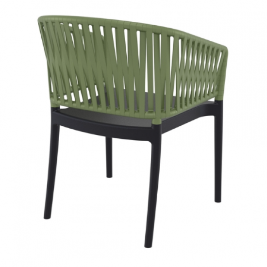 PORTOFINO BLACK/OLIVE GREEN ΠΟΛΥΘΡΟΝΑ ΠΟΛ/ΝΙΟΥ 58x58x80εκ.