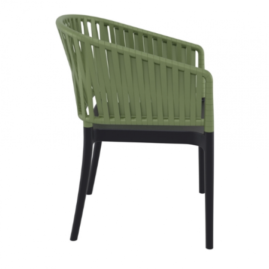 PORTOFINO BLACK/OLIVE GREEN ΠΟΛΥΘΡΟΝΑ ΠΟΛ/ΝΙΟΥ 58x58x80εκ.