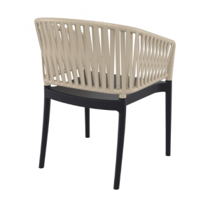 PORTOFINO BLACK/TAUPE ΠΟΛΥΘΡΟΝΑ ΠΟΛ/ΝΙΟΥ 58x58x80εκ.