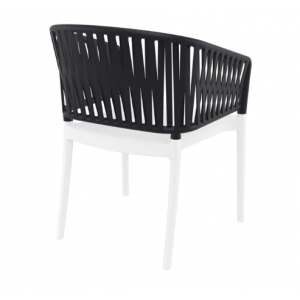 PORTOFINO WHITE/BLACK ΠΟΛΥΘΡΟΝΑ ΠΟΛ/ΝΙΟΥ 58x58x80εκ.