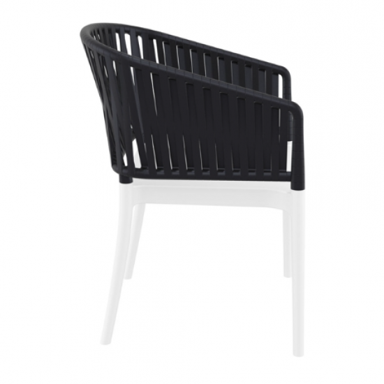 PORTOFINO WHITE/BLACK ΠΟΛΥΘΡΟΝΑ ΠΟΛ/ΝΙΟΥ 58x58x80εκ.