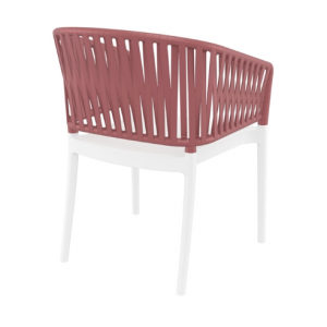 PORTOFINO WHITE/MARSALA ΠΟΛΥΘΡΟΝΑ ΠΟΛ/ΝΙΟΥ 58x58x80εκ.