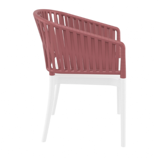 PORTOFINO WHITE/MARSALA ΠΟΛΥΘΡΟΝΑ ΠΟΛ/ΝΙΟΥ 58x58x80εκ.