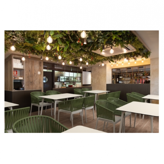 PORTOFINO WHITE/OLIVE GREEN ΠΟΛΥΘΡΟΝΑ ΠΟΛ/ΝΙΟΥ 58x58x80εκ.