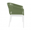 PORTOFINO WHITE/OLIVE GREEN ΠΟΛΥΘΡΟΝΑ ΠΟΛ/ΝΙΟΥ 58x58x80εκ.