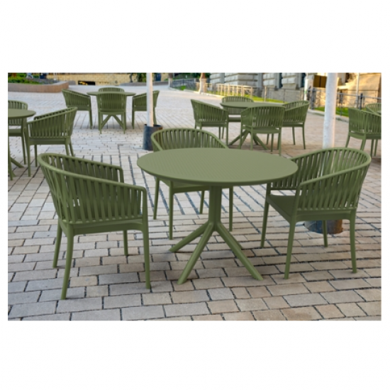 PORTOFINO OLIVE GREEN ΠΟΛΥΘΡΟΝΑ ΠΟΛ/ΝΙΟΥ 58x58x80εκ.