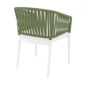 PORTOFINO WHITE/OLIVE GREEN ΠΟΛΥΘΡΟΝΑ ΠΟΛ/ΝΙΟΥ 58x58x80εκ.