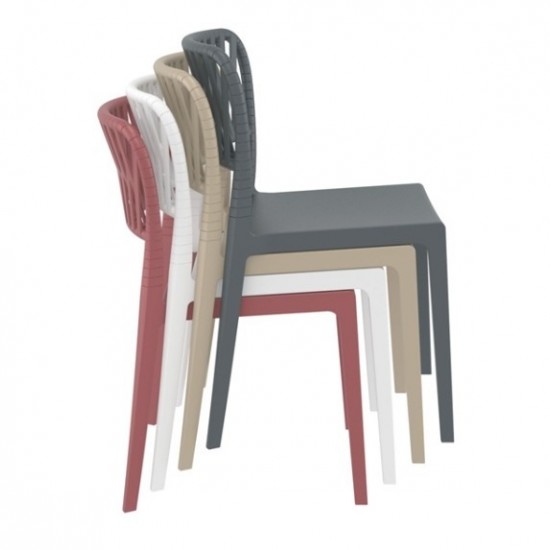 PORTOFINO DARK GREY ΚΑΡΕΚΛΑ ΠΟΛ/ΝΙΟΥ 52x56x83εκ.