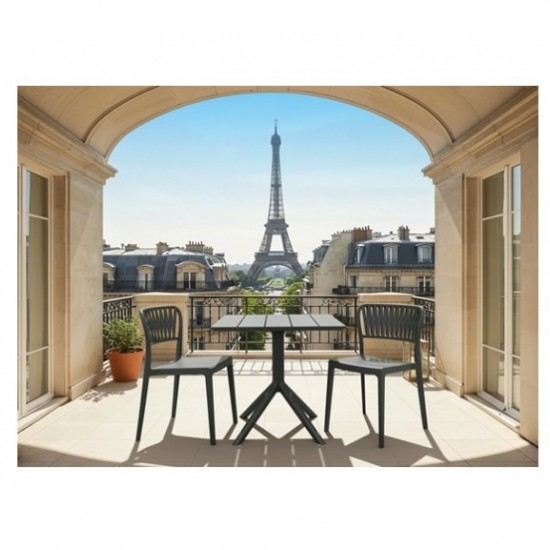 PORTOFINO DARK GREY ΚΑΡΕΚΛΑ ΠΟΛ/ΝΙΟΥ 52x56x83εκ.