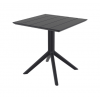 PARIS Τραπέζι Πολυπροπυλένιο Μαύρο 70x70x74εκ.