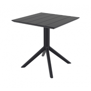 PARIS Τραπέζι Πολυπροπυλένιο Μαύρο 70x70x74εκ.