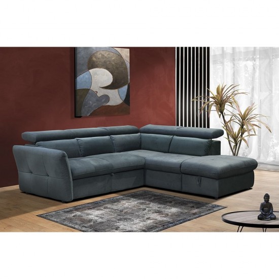 MONSERAT ΚΑΝΑΠΕΣ ΚΡΕΒΑΤΙ ΓΩΝΙΑ ΔΕΞΙΑ PETROL 254x224xH90cm MONSERAT ΚΑΝΑΠΕΣ ΚΡΕΒΑΤΙ ΓΩΝΙΑ ΔΕΞΙΑ PETROL 254x224xH90cm
