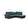 MONSERAT ΚΑΝΑΠΕΣ ΚΡΕΒΑΤΙ ΓΩΝΙΑ ΔΕΞΙΑ PETROL 254x224xH90cm MONSERAT ΚΑΝΑΠΕΣ ΚΡΕΒΑΤΙ ΓΩΝΙΑ ΔΕΞΙΑ PETROL 254x224xH90cm