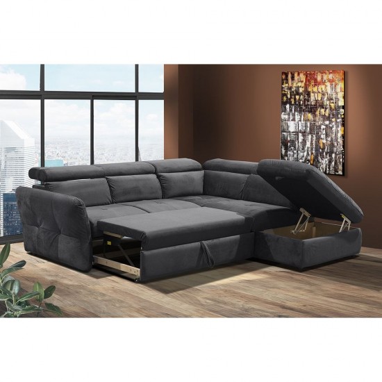 MONSERAT ΚΑΝΑΠΕΣ ΚΡΕΒΑΤΙ ΓΩΝΙΑ ΔΕΞΙΑ ΑΝΘΡΑΚΙ 254x224xH90cm MONSERAT ΚΑΝΑΠΕΣ ΚΡΕΒΑΤΙ ΓΩΝΙΑ ΔΕΞΙΑ ΑΝΘΡΑΚΙ 254x224xH90cm