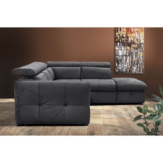 MONSERAT ΚΑΝΑΠΕΣ ΚΡΕΒΑΤΙ ΓΩΝΙΑ ΔΕΞΙΑ ΑΝΘΡΑΚΙ 254x224xH90cm MONSERAT ΚΑΝΑΠΕΣ ΚΡΕΒΑΤΙ ΓΩΝΙΑ ΔΕΞΙΑ ΑΝΘΡΑΚΙ 254x224xH90cm