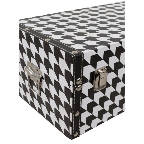 FERRE ΜΠΑΟΥΛΑ SET 4ΤΕΜ ΜΑΥΡΟ ΛΕΥΚΟ 64-56-48-40x40-34-28-20xH40-32-23-16cm