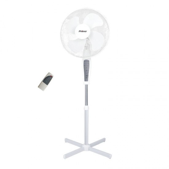 Ανεμιστήρας Ορθοστάτης 16'' 40εκ. Με Τηλεχειριστήριο Λευκός