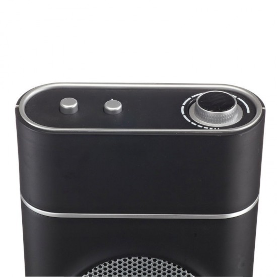 Αερόθερμο Πύργος Κεραμικό Περιστρεφόμενο Μαύρο 2000W