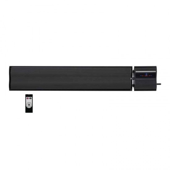 Ηλεκτρικό Θερμαντικό Κάτοπτρο Μαύρο 2400W