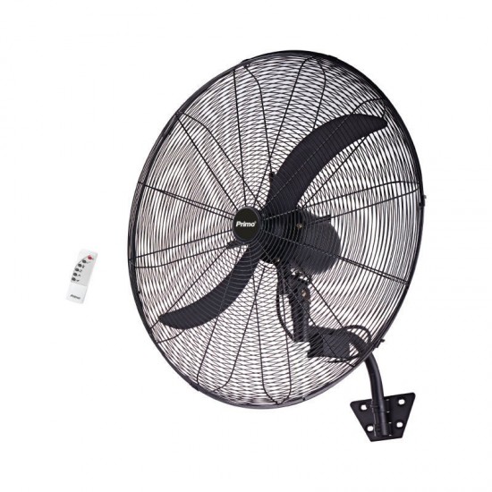 Ανεμιστήρας Τοίχου 20'' 50εκ. Βιομηχανικός 140W Με Τηλεχειριστήριο Μαύρος