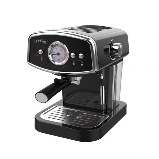 Μηχανή Καφέ Espresso Eco 19Bar Με αναλογικό καντράν θερμοκρασίας Μαύρη-Chrome