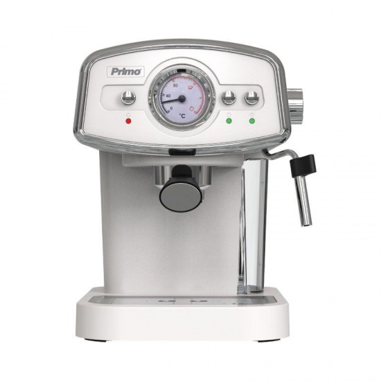 Μηχανή Καφέ Espresso Eco 19Bar Με αναλογικό καντράν θερμοκρασίας Ιβουάρ-Chrome