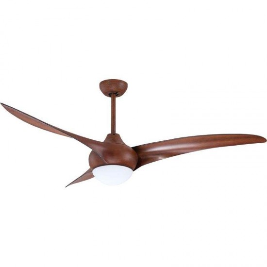 Ανεμιστήρας Οροφής 52'' 130εκ. Με Τηλεχειριστήριο 1Φως Led 3Φτερά Καφέ