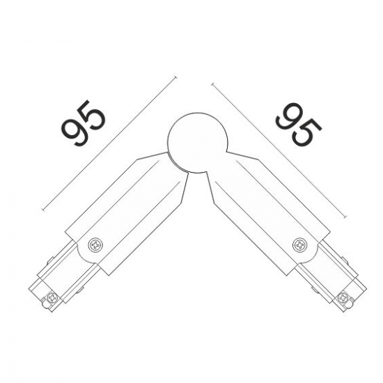 ΣΥΝΔΕΣΜΟΣ ΡΑΓΑΣ ΓΩΝΙΑ ΑΛΟΥΜΙΝΙΟΥ ΜΑΥΡΟΣ