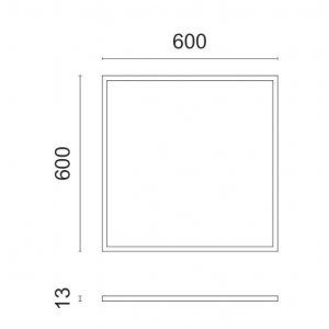 LALA ΧΩΝΕΥΤO ΠΑΝΕΛ ΟΡΟΦΗΣ LED 40W 3000K ΑΛΟΥΜΙΝΙΟ ΛΕΥΚΟ