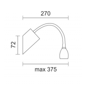 ΑΠΛΙΚΑ ΤΟΙΧΟΥ LED ΕΥΚΑΜΠΤΗ 3W 3000K