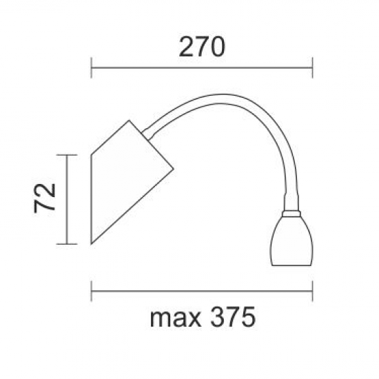 ΑΠΛΙΚΑ ΤΟΙΧΟΥ LED ΕΥΚΑΜΠΤΗ 3W 3000K