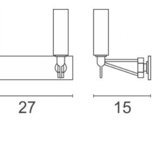 Duo Φωτιστικό Λουτρού Δίφωτο 27x15x20cm