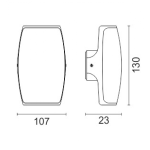 ΑΠΛΙΚΑ ΤΟΙΧΟΥ LED 12W 3000K
