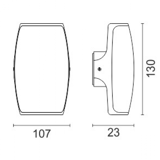 ΑΠΛΙΚΑ ΤΟΙΧΟΥ LED 12W 3000K