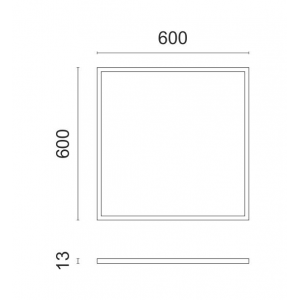 LALA ΧΩΝΕΥΤO ΠΑΝΕΛ ΟΡΟΦΗΣ LED 40W 4000K ΑΛΟΥΜΙΝΙΟ ΛΕΥΚΟ 