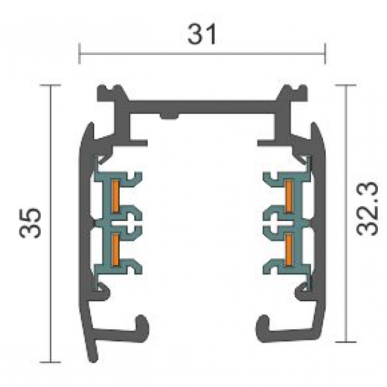 ΣΥΝΔΕΣΜΟΣ ΡΑΓΑΣ -Τ- ΑΛΟΥΜΙΝΙΟΥ ΜΑΥΡΟΣ