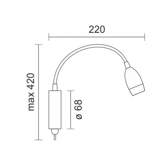ΑΠΛΙΚΑ ΤΟΙΧΟΥ LED ΕΥΚΑΜΠΤΗ 3W 3000K