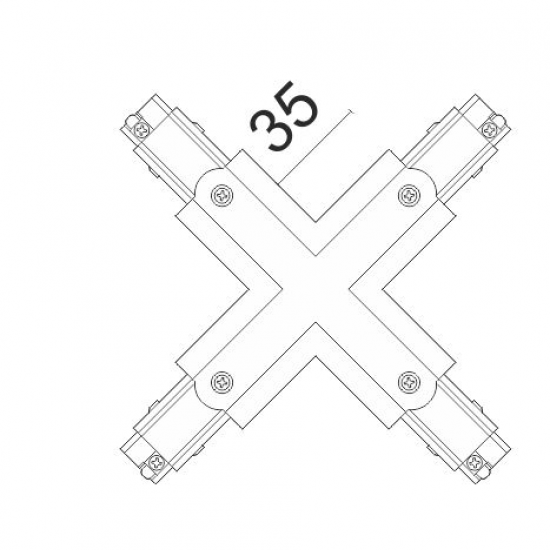 ΣΥΝΔΕΣΜΟΣ ΡΑΓΑΣ ΣΤΑΥΡΟΣ ΑΛΟΥΜΙΝΙΟΥ ΜΑΥΡΟΣ