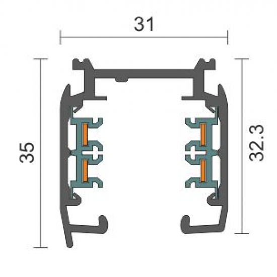 ΣΥΝΔΕΣΜΟΣ ΡΑΓΑΣ ΣΤΑΥΡΟΣ ΑΛΟΥΜΙΝΙΟΥ ΜΑΥΡΟΣ