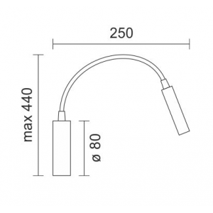 ΑΠΛΙΚΑ ΤΟΙΧΟΥ LED ΕΥΚΑΜΠΤΗ 3X1W 3000K