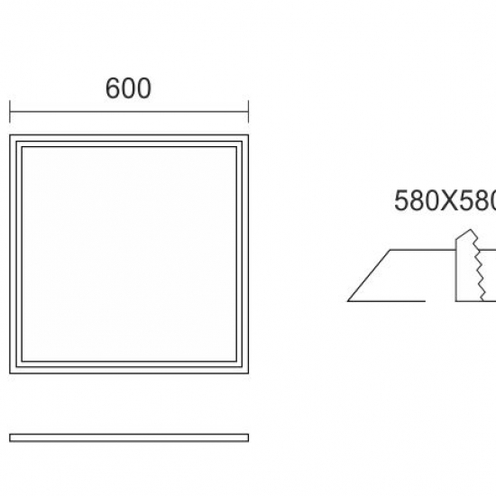 CUBO ΧΩΝΕΥΤO ΠΑΝΕΛ ΟΡΟΦΗΣ LED 40W 3000K ΑΛΟΥΜΙΝΙΟ ΛΕΥΚΟ