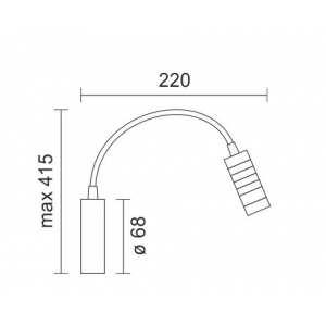ΑΠΛΙΚΑ ΤΟΙΧΟΥ LED ΕΥΚΑΜΠΤΗ 3W 3000K