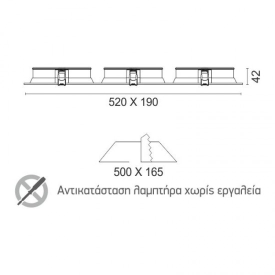 ΣΠΟΤ ΧΩΝΕΥΤO AR111 ΜΕΤΑΛΛΟ ΛΕΥΚΟ 3 ΘΕΣΕΩΝ