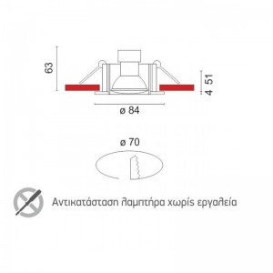 ΣΠΟΤ ΧΩΝΕΥΤO GU10 ΑΛΟΥΜΙΝΙΟ ΛΕΥΚΟ 